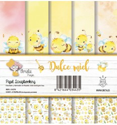 KIT DE PAPEL SCRAPBOOKING DULCE MIEL (SET 6 PAPELES)