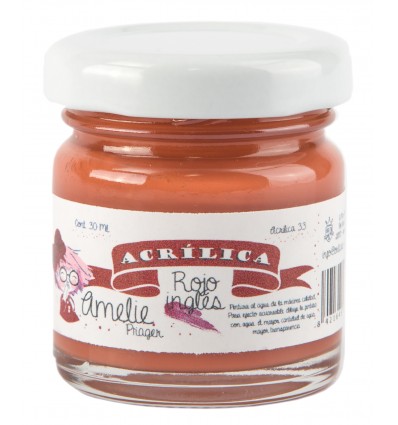 Amelie Acrílico 33 Rojo Inglés. 30 ml