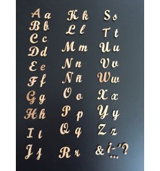 Letras ligadas 2 - 4 - 8 cm 
