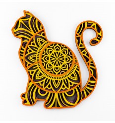 Mándala gato sentado