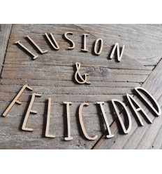 Letras tipografía manuscrita