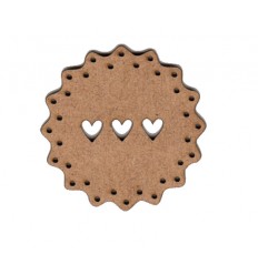 Silueta 2042 - Placa de corazones. 4,8x4,8 cm