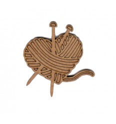 Silueta 2043 - Madeja Lana Corazón. 4,2x4,5 cm